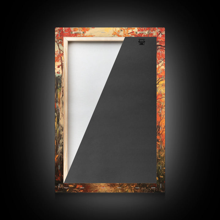 Cowboy in Autumn Landscape Canvas Print Fall Wall Art Vintage Christmas Wall Decor Country Christmas Gift Seasonal Wall Art Fall Decor