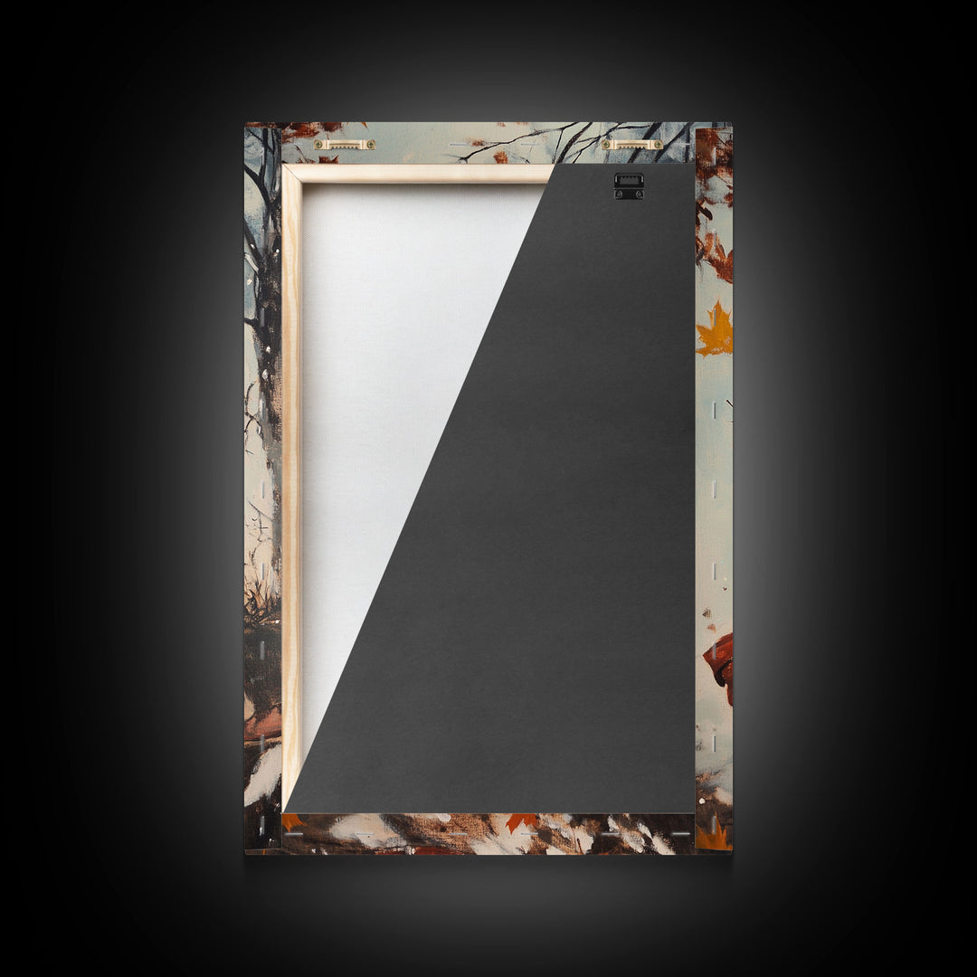 Retro Cowgirl with Snowy Background Canvas Print, Winter Wonderland Art, Christmas Wall Art, Seasonal Holiday Decor, Vintage Christmas Print