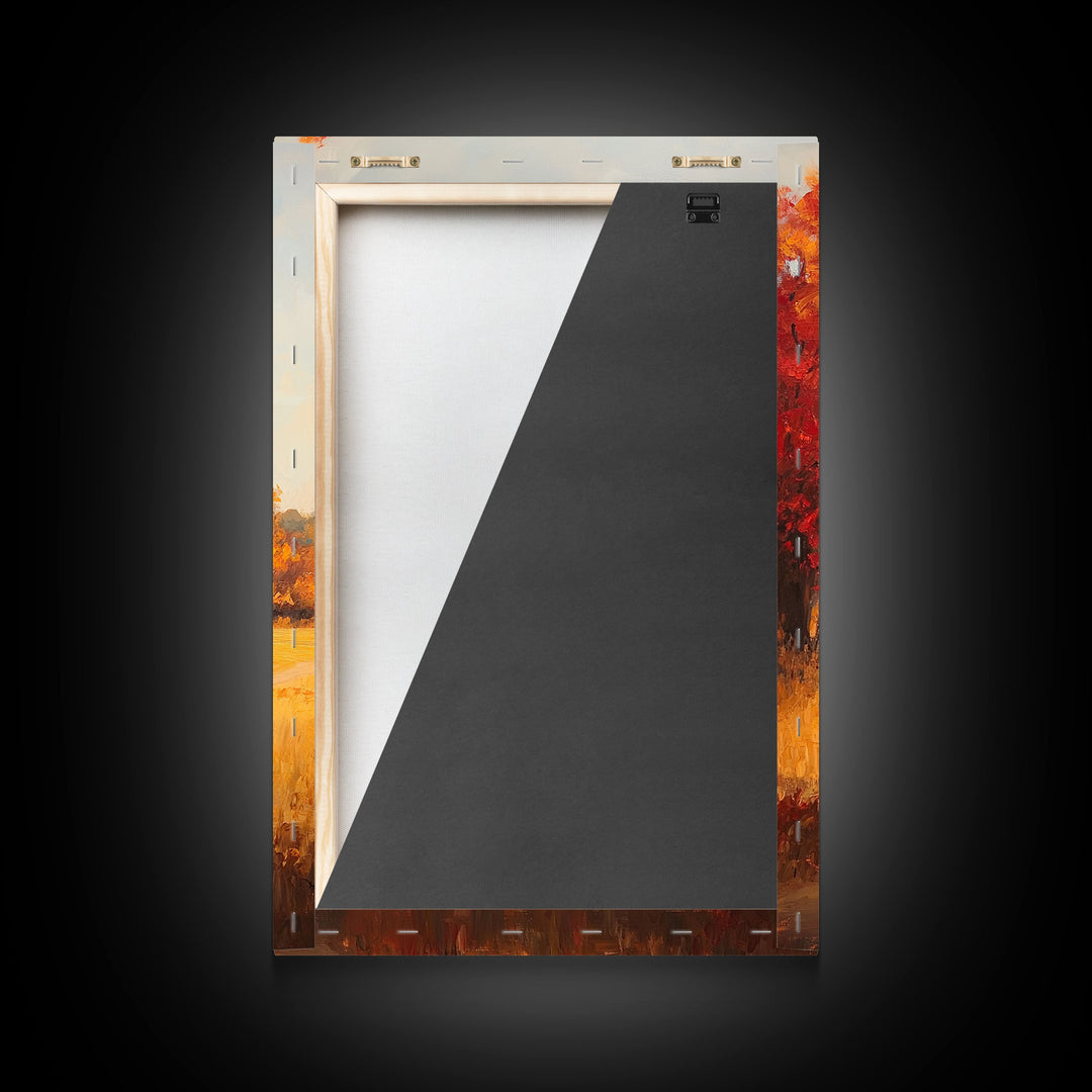 Pumpkin Cart In Fall Field Framed Canvas Print Rustic Autumn Country Farmhouse Decor Perfect Seasonal Art For Farmhouse Christmas Wall Art