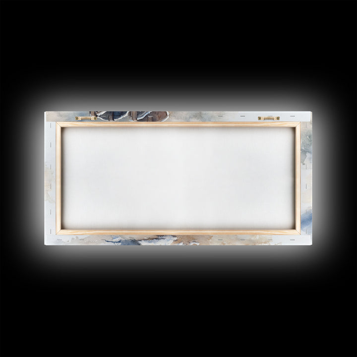 Framed Canvas Print Cowboy Boots and Rope with Pinecones, Rustic Winter Decor, Western Christmas Art, Perfect Holiday Wall Print