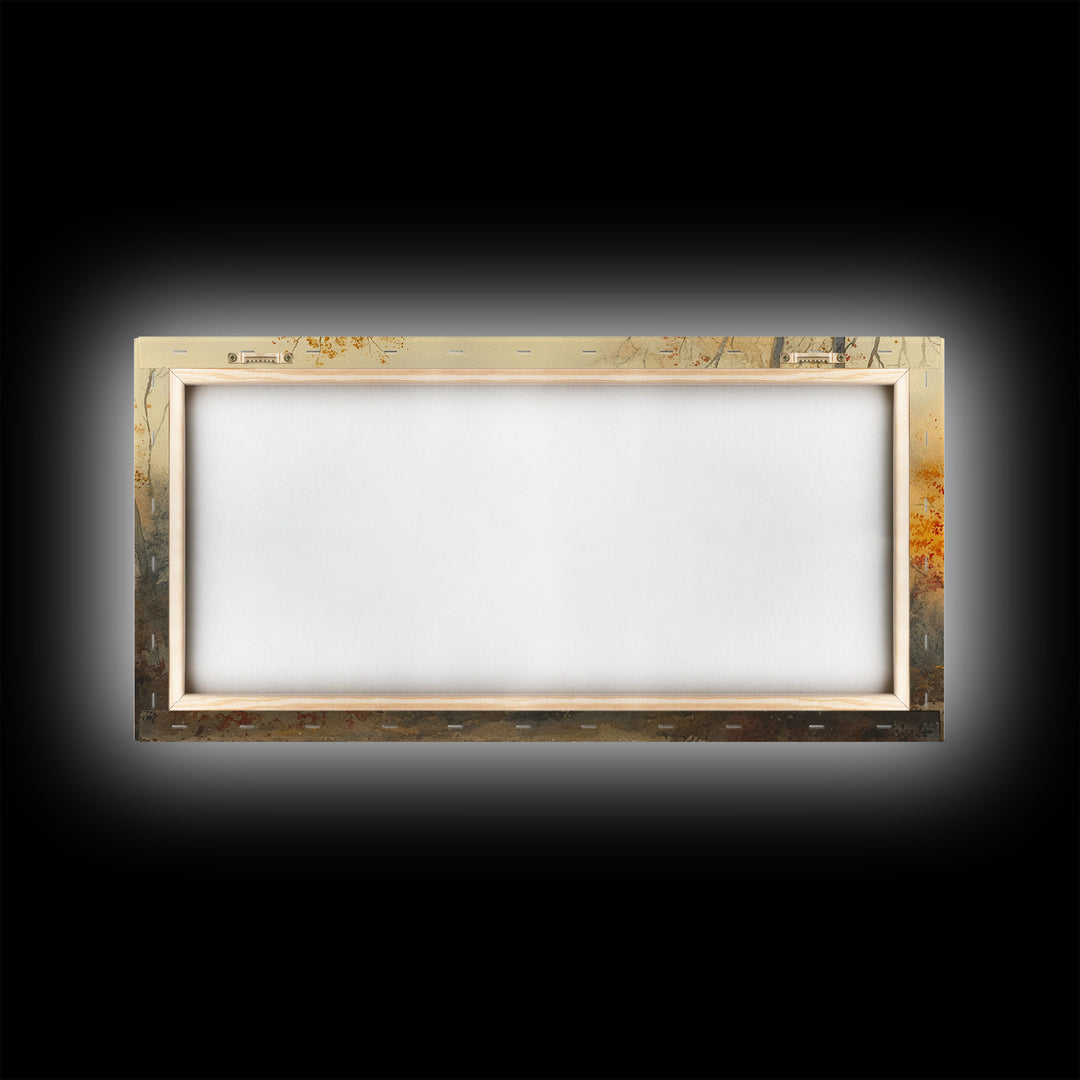 Spooky farmhouse art, Halloween wall art, autumn pumpkin decor, rustic wall print, moody landscape, vintage fall art, framed canvas print