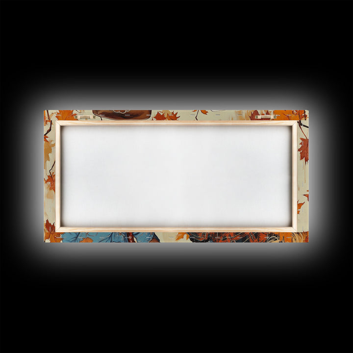 Cowgirl & Cowboy Enjoy Some Hot Chocolate, Art For Couples, Framed Canvas Print, Rustic Farmhouse Home Decor, Wall Art Rustic Decor