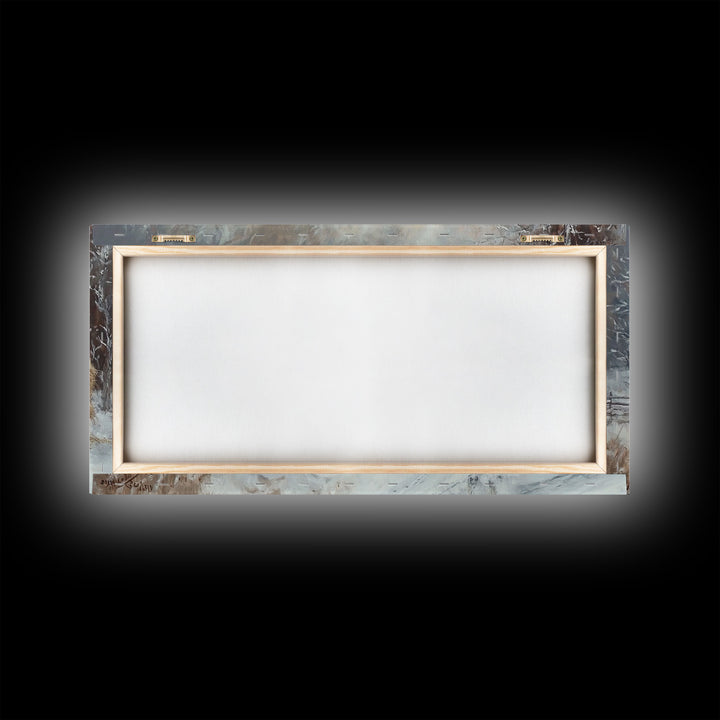 Autumn-themed Framed Canvas Print of a cowgirl in a pumpkin patch surrounded by vibrant fall leaves, seasonal decor and cozy fall accents