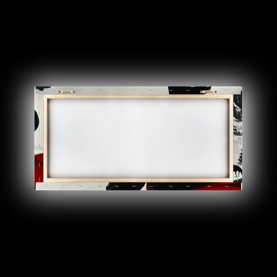 Cozy Cottage in Misty Autumn Countryside Framed Canvas Print, Perfect Rustic Artwork to Bring Warmth and Tranquility Into Your Home