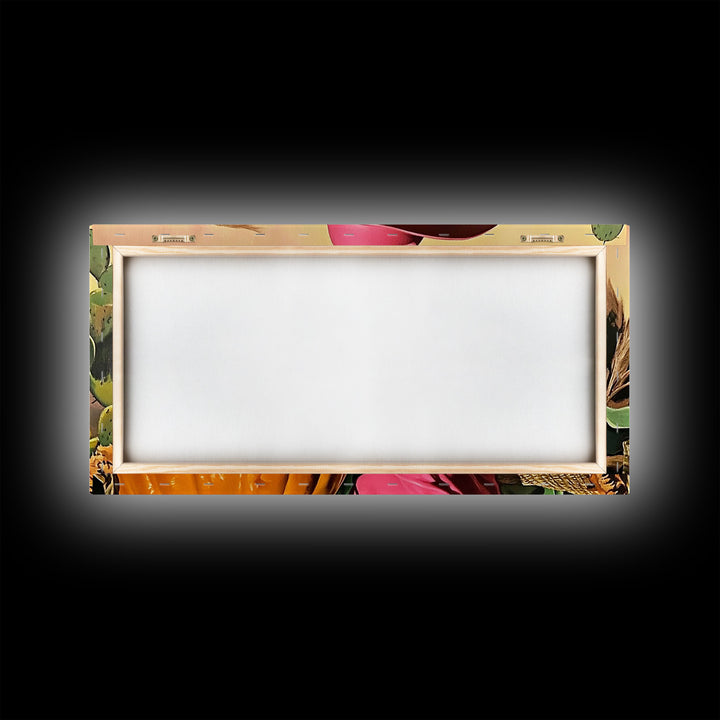 Retro Cowgirl In A Pumpkin Patch, Framed Canvas Print, Fall and Autumn Rustic Decor, perfect autumn or Christmas decor wall art