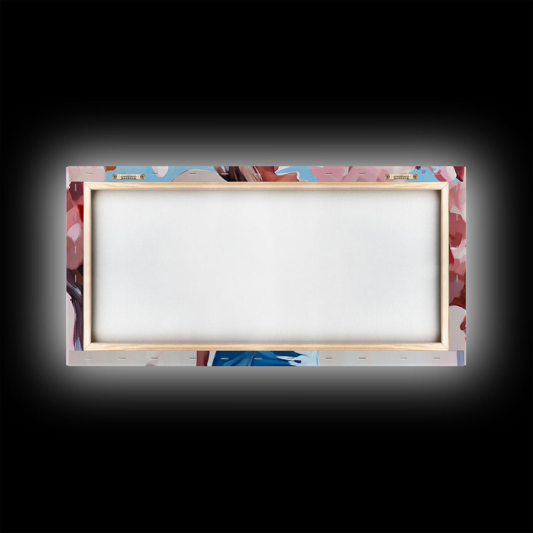 Framed Canvas Print autumnal trees vivid seasonal colors, calm landscape with nature scenery, farmhouse autumn or Christmas decor wall art