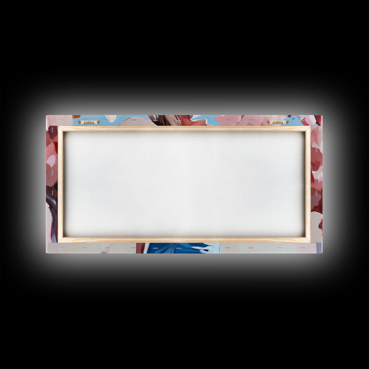 Framed Canvas Print autumnal trees vivid seasonal colors, calm landscape with nature scenery, farmhouse autumn or Christmas decor wall art