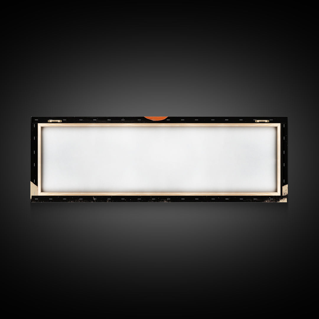 Cute  Nursery Decor - Boy's Room Wall Art - Panoramic Flying Saucers or UFOs Art Print - Framed Canvas