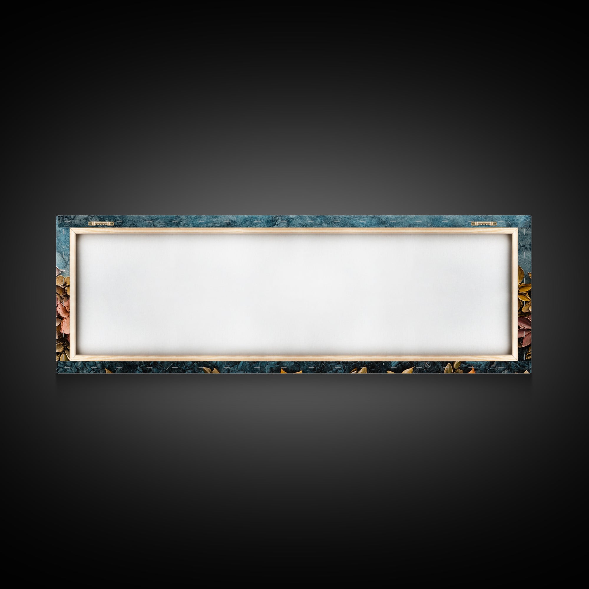 Abstract Wildflower Field Oil Painting Print | Nature Framed Large Gallery Art Ready To Hang, Panoramic Extra Wide Wall Art