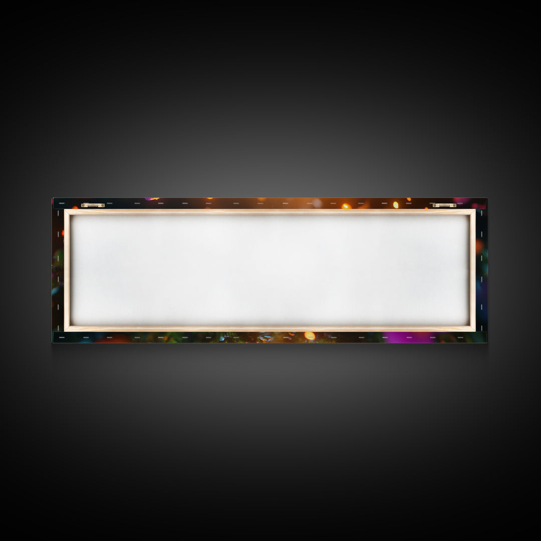 Beautiful 3D Rendered Flower Canvas Print, Wild Flowers In The Morning Dew at Sunset, Panoramic Extra Wide Wall Art