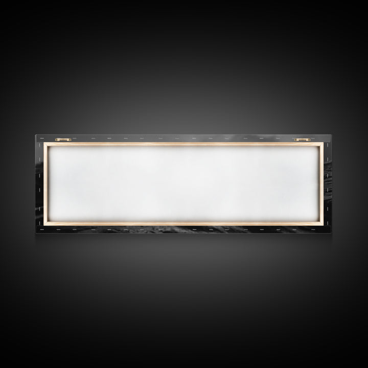 Black and White Ocean Photography Style Print, Panoramic Wall Art, Wood Framed Canvas Art, Seascapes, Nautical Decor