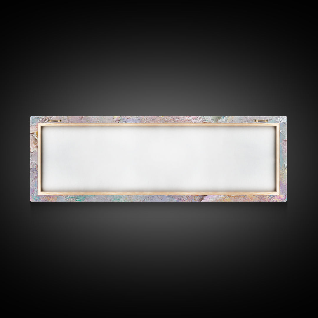 Abstract Moody Floral Wall Art, Framed Canvas Print, Pink and Pastel Wall Art, Large Abstract Flower Texture Wall Art for Above Bed or Sofa