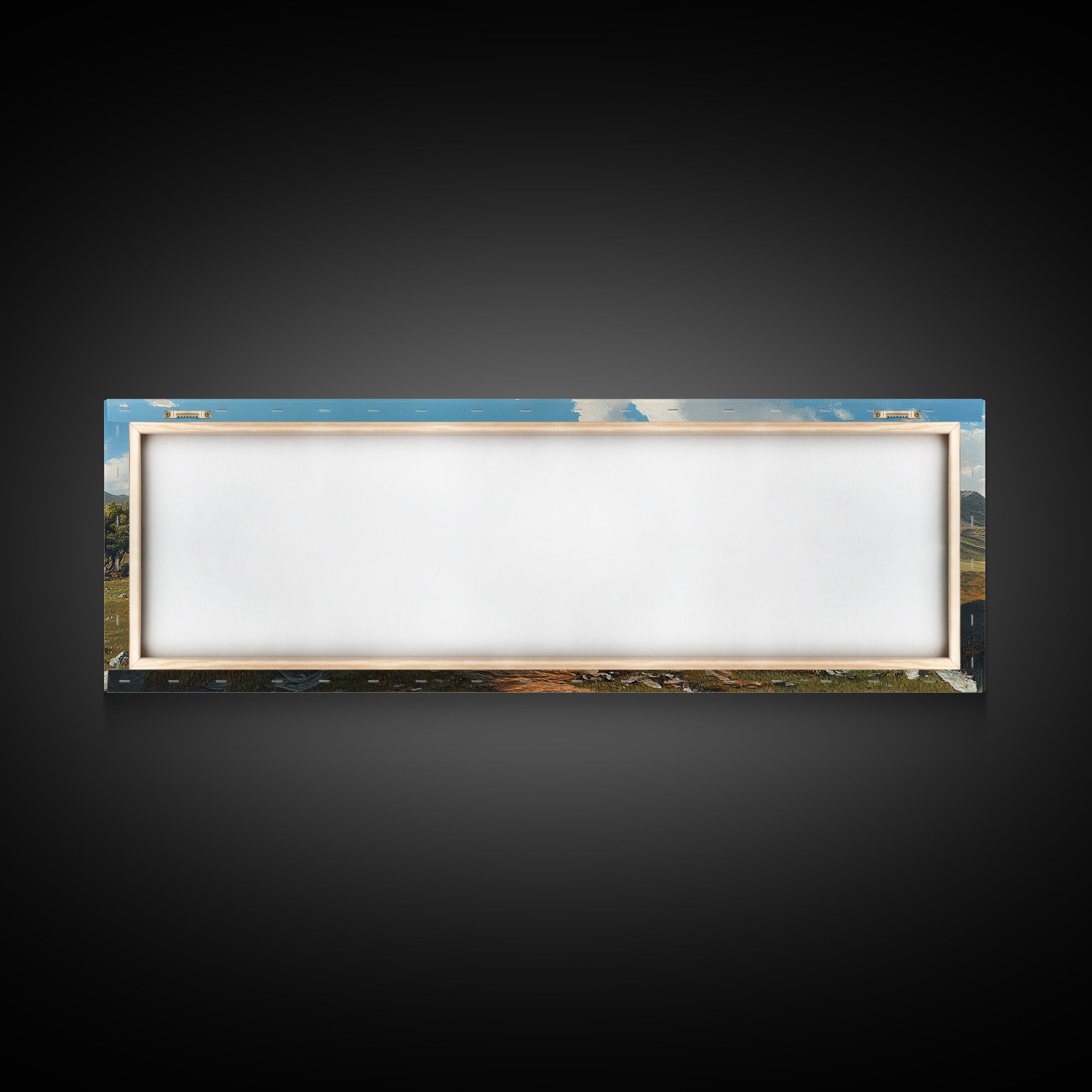 Ancient Arizona, Framed Canvas Print, Prehistoric Monument Valley, Panoramic Oversized Fantasy Wall Art