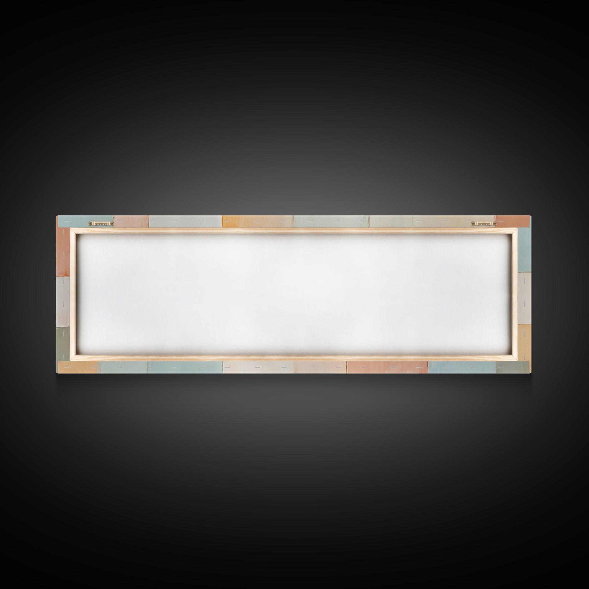 Modern Abstract Framed Canvas | Minimalist Mid Century Modern Wall Art | Large Horizontal Ultra Wide Framed Canvas | MCM Art