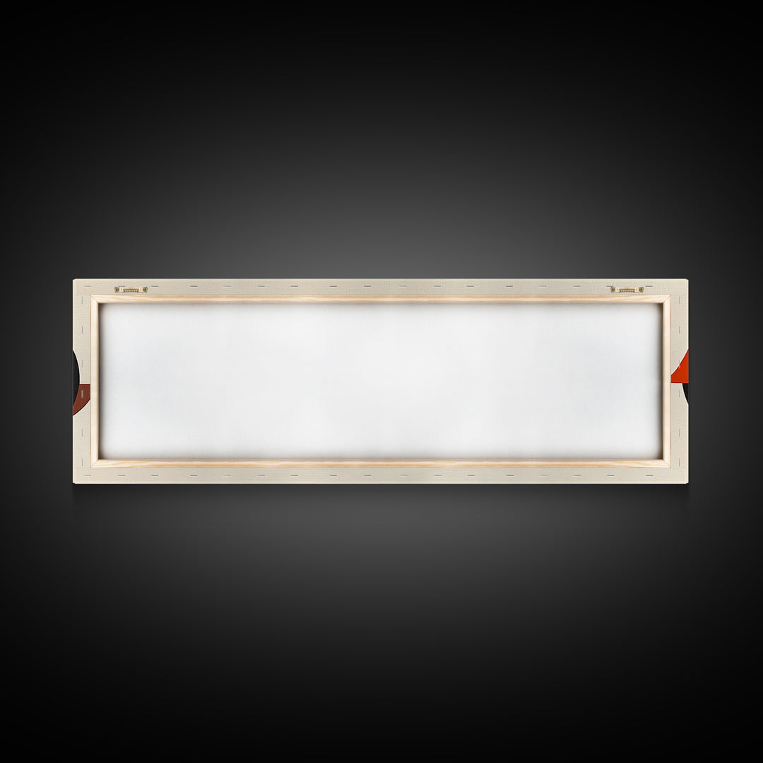 Abstract Art Deco Inspired Wall Art, Triangles and Circles, Geometric Pattern Wall Art, MCM Home Decor, Extra Wide Oversized Art