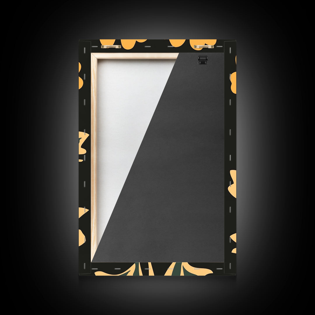 Beautiful Boho Wild Flower Wall Art Canvas Print, Framed Canvas Wall Art Botanical Print Boho Minimalist Home Decor For Living Room