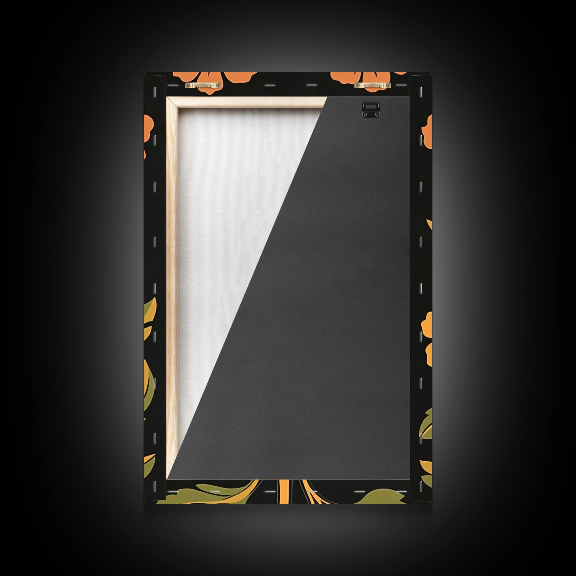 Abstract Geometric Flowers, Minimalist Botanical Floral Canvas Wall Art Print, Mid Century Modern Boho Decor, Neutral Subdued Flower Art