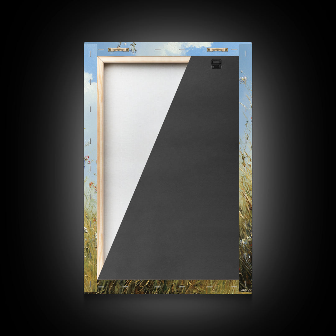 Botanical Wall Art | Oil Painting Botanical Print on Canvas | Wood Framed Boho Farmhouse Print | Large Wall Art | Oversized Wall Decor