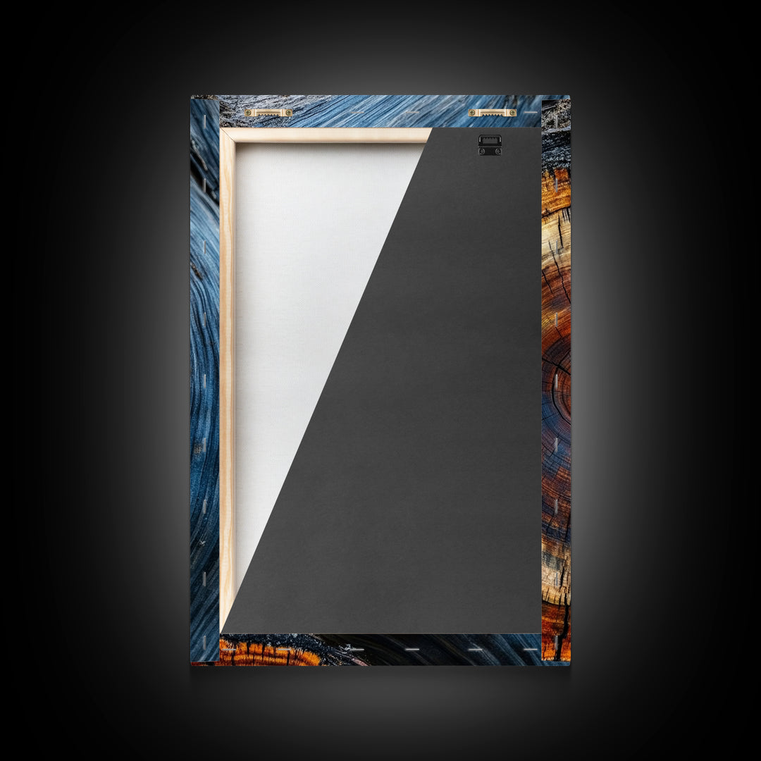 Canvas Print With Wood Frame - Tree Rings - Vertical Wall Art - Boho Minimalist Modern Farmhouse Decor - Rustic Art - Contemporary Art