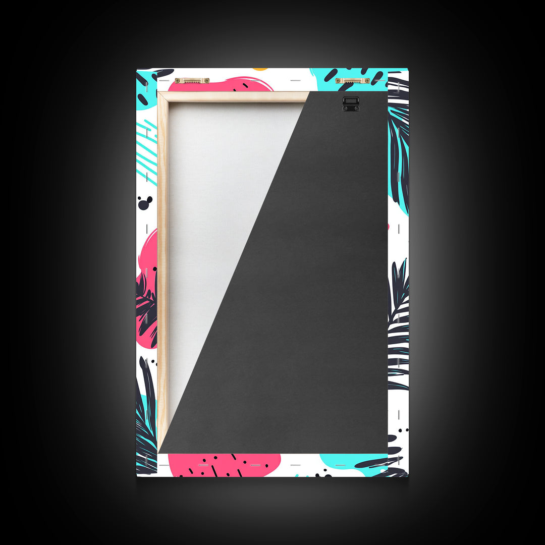 Colorful Abstract Painting Canvas Print, Retro Style Wall Art