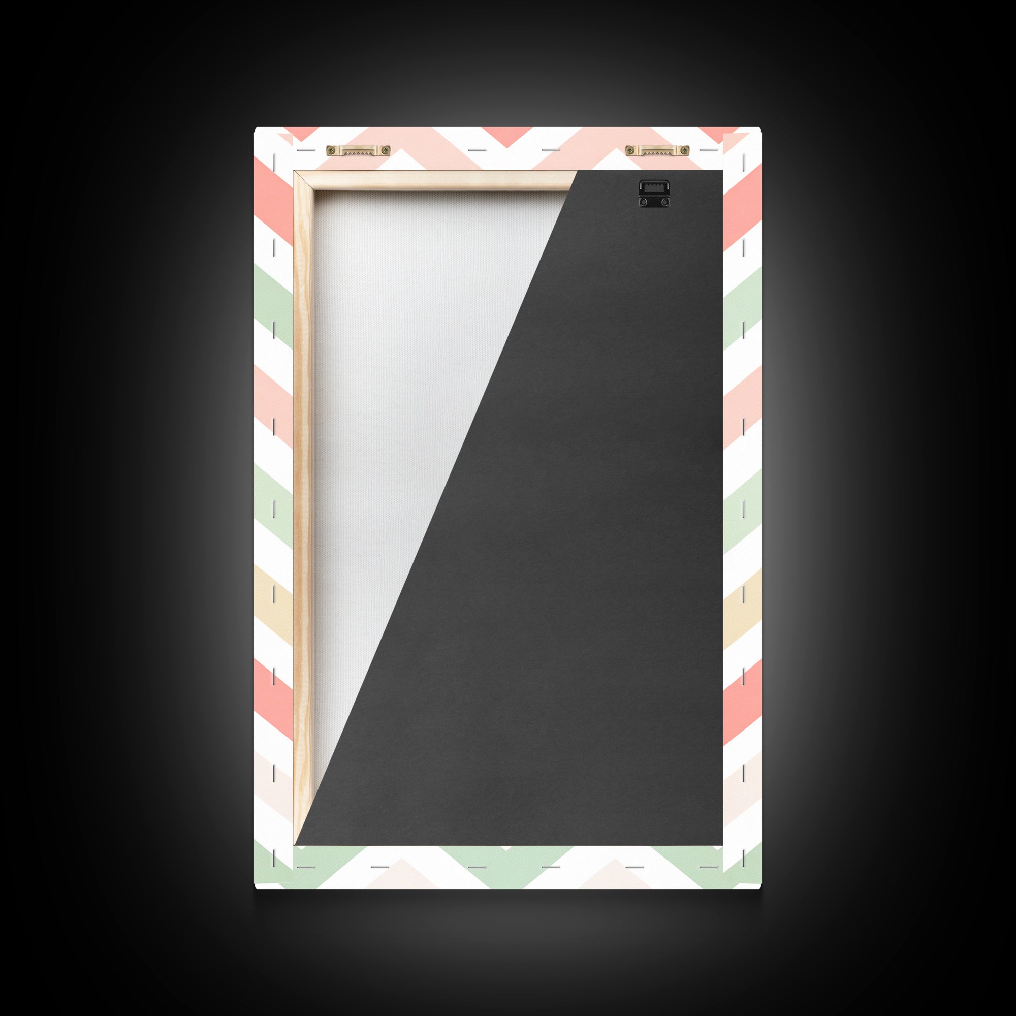 Chevron Zig Zag Pastel Wall Art, Geometric Wood Framed Wall Art, Decorative Wall Accent, Mosaic Wall Decor, Boho Art