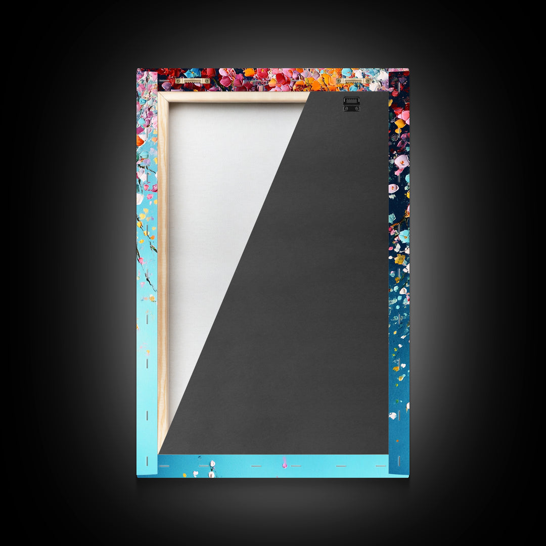 Beautiful Wild Flower Wall Art with Turquoise Background, Modern Farmhouse, Boho Style living room art, Minimalist Floral Print