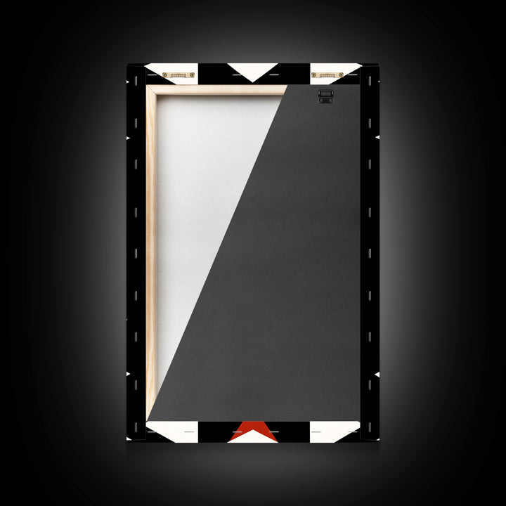 Arrow Panel Canvas Print, Boho Art, Wood Panel Canvas, Terracotta Art, Aztec Art, Retro Mid Century Modern Geometric Wall Art