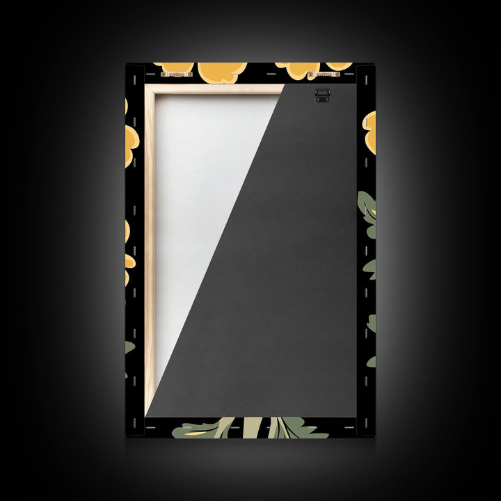 Abstract Floral Botanical Framed Canvas Wall Art, Abstract Botanical Print Minimalist Modern Art Boho Wall Decor Living Room Wall Art