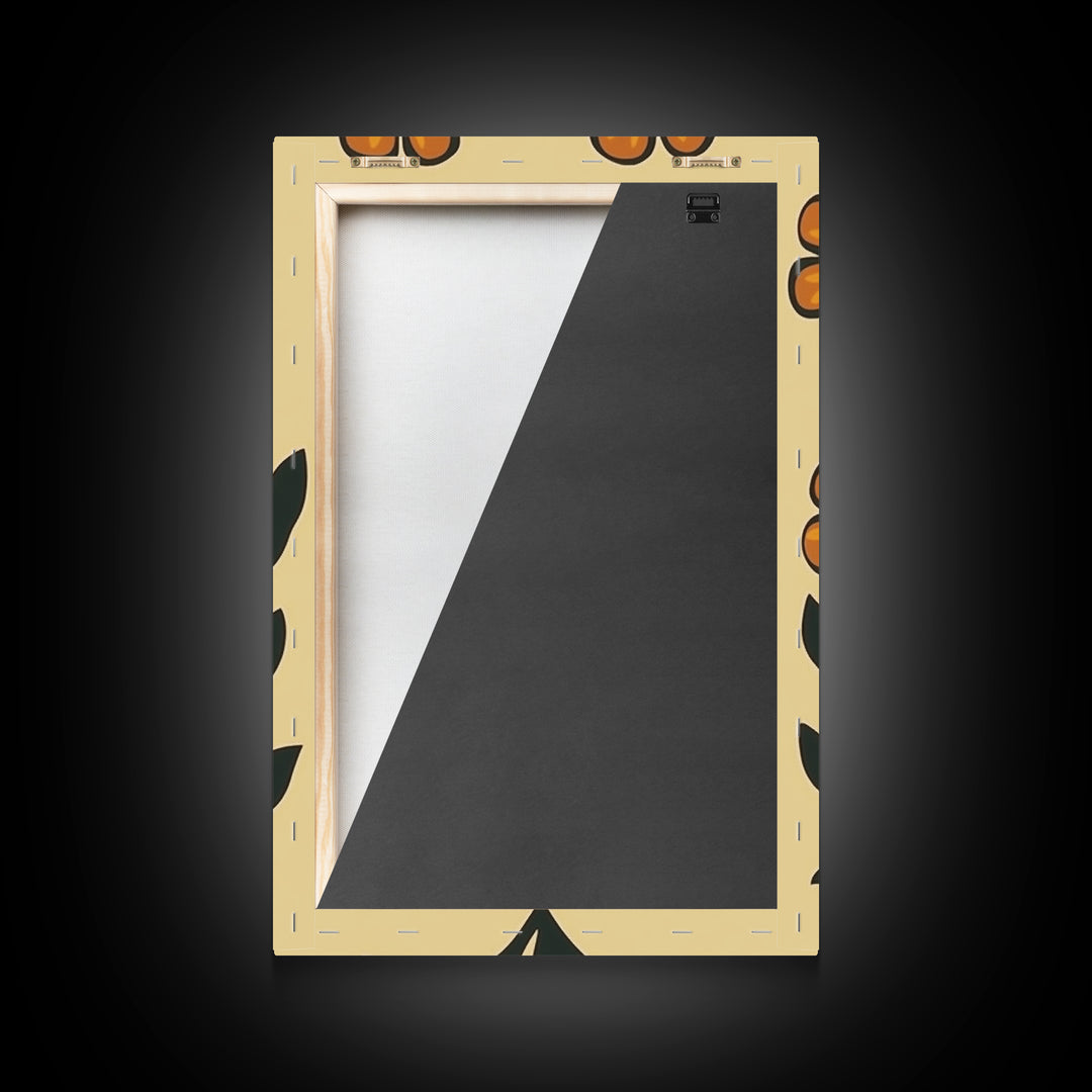 Boho Flower Print Framed Canvas Wall Art Abstract Floral Prints Botanical Minimalist Modern Art Living Room Wall Art Above Bed Decor