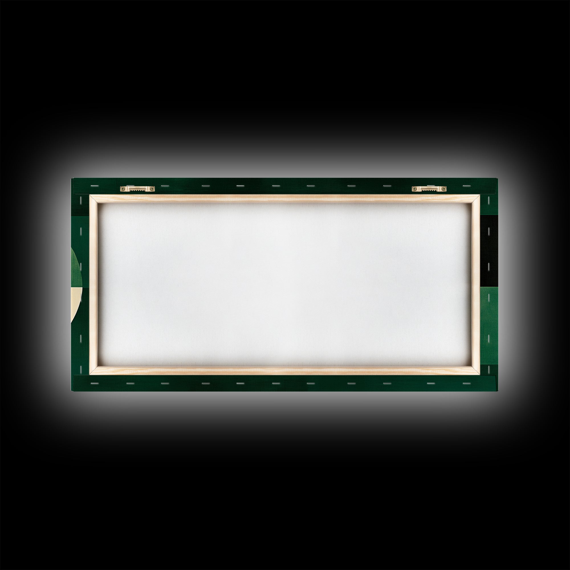 Abstract Wall Art Emerald Green Geometric Canvas Print, Large Framed Modern Art, Mid Century Abstract Home Decor, Minimalist Statement Piece