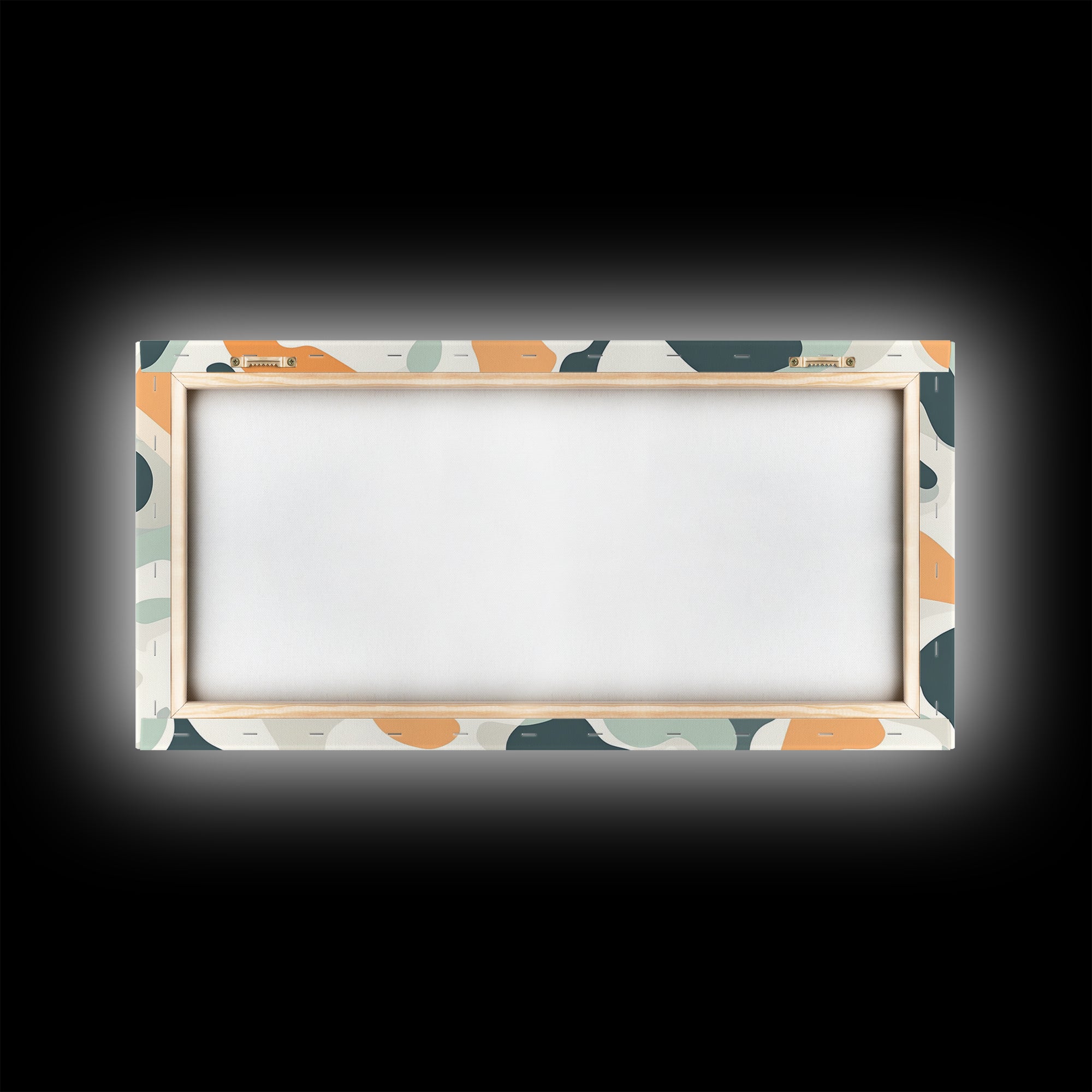 Abstract Camo Pattern Wall Art Framed Canvas Print, Man Cave Decor, Gift For Him, Retro Modern Abstract Art