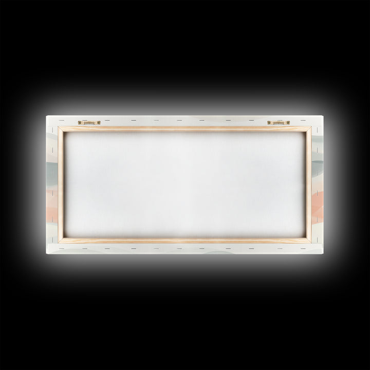 Retro Wall Art MCM Inspired Abstract Art, Mid-Century Modern Art, Retro Geometric Art, Ocean Waves, Modern Abstract Pastel Painting