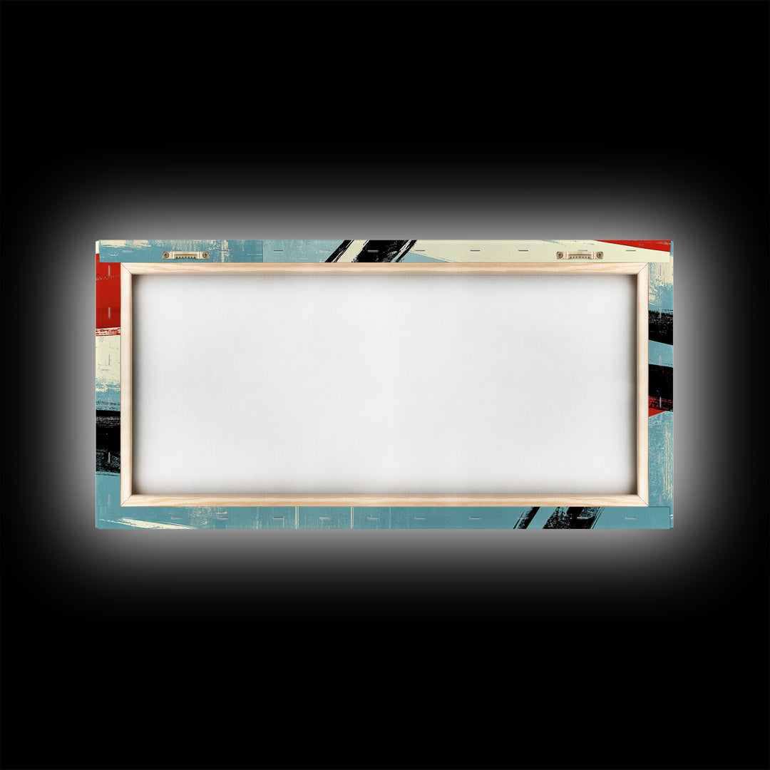 Brush Strokes - Canvas Print - Midcentury Modern Wall Art - Wood Framed Art - Home Decor