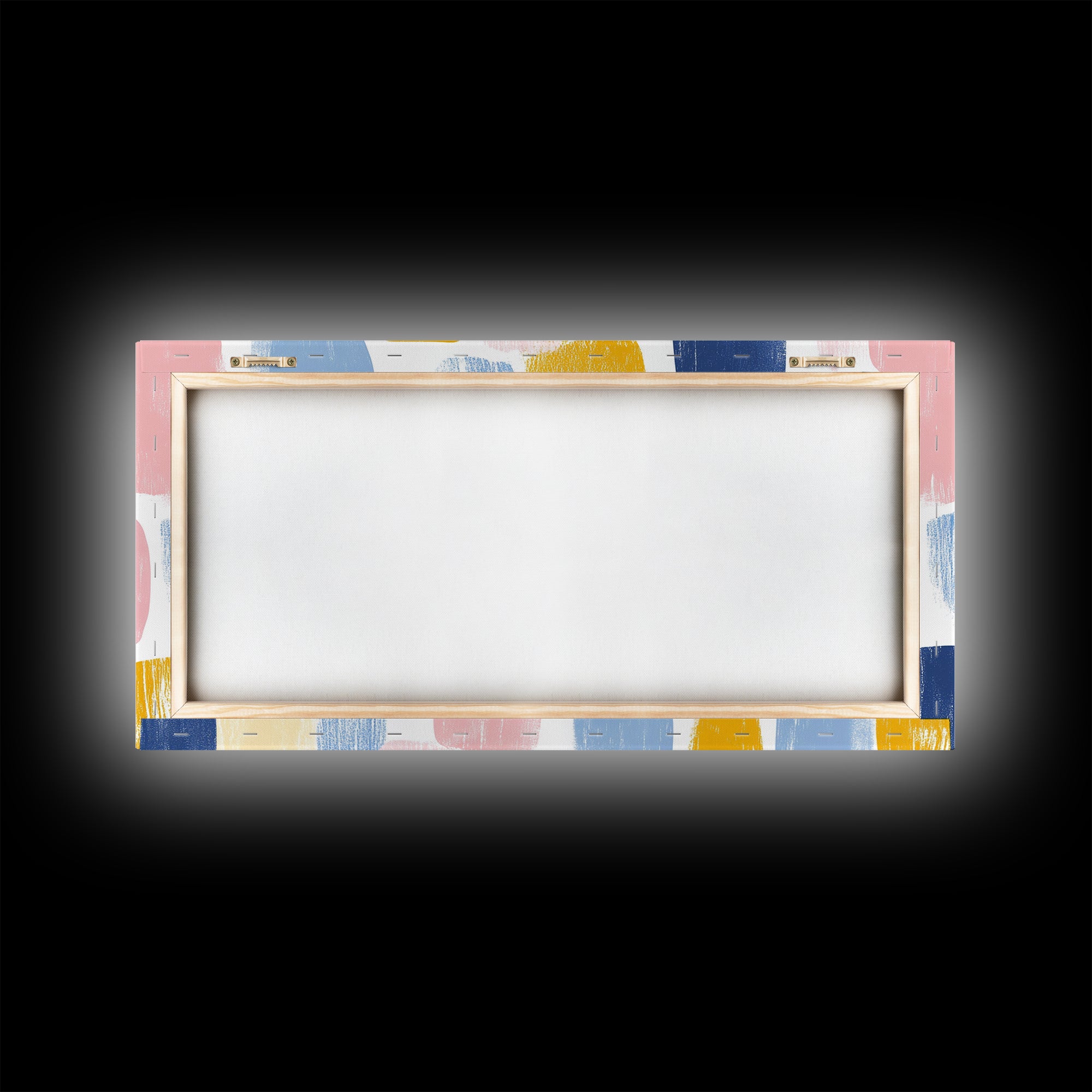 Abstract Painting Print, Wood Framed Wall Art, Preppy Decor, Girl's Dorm Room Wall Art, Apartment Decor