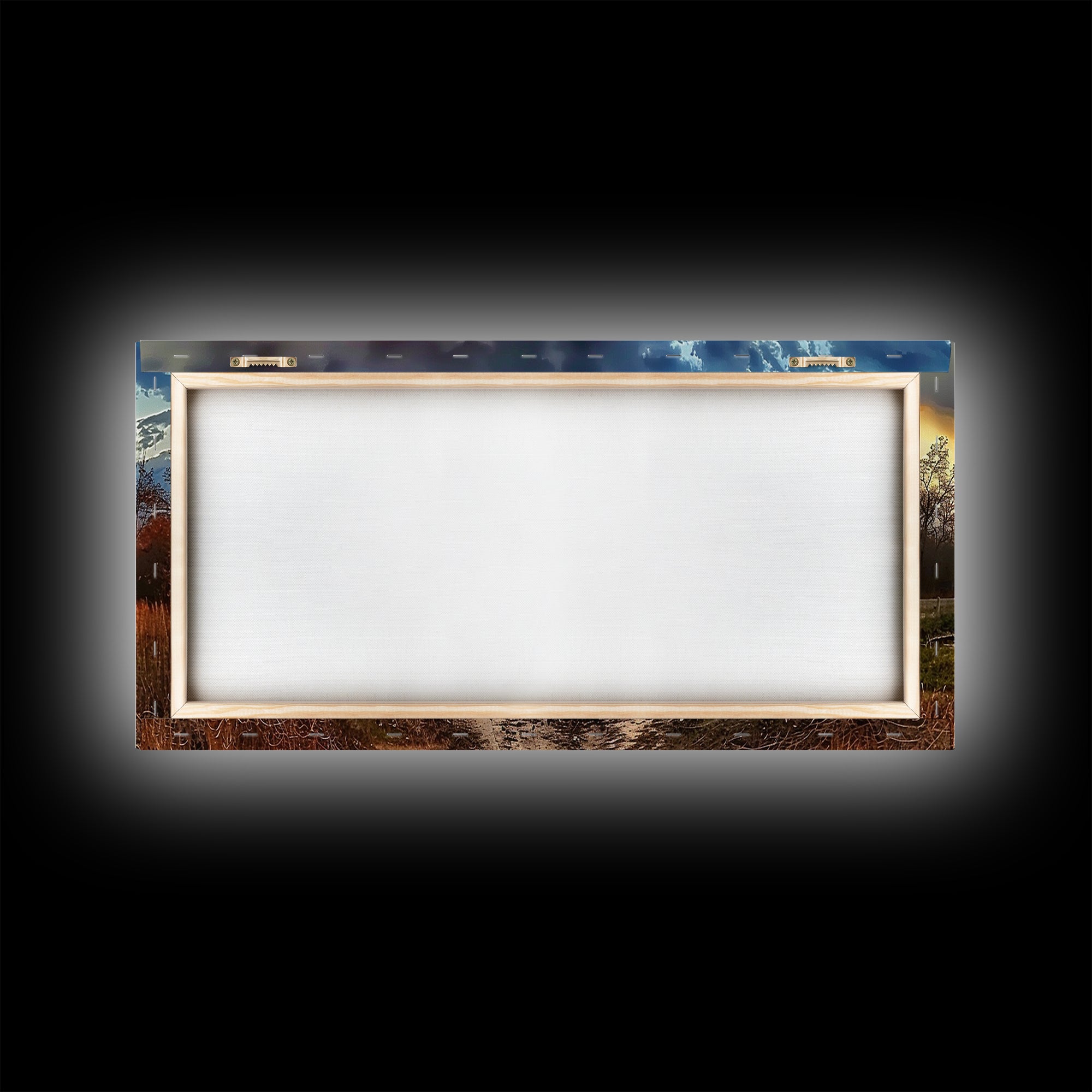 Dirt Roads Framed Canvas Print, Wood Framed Wall Art, Photography Style landscape art, ready to hang wall art home decor