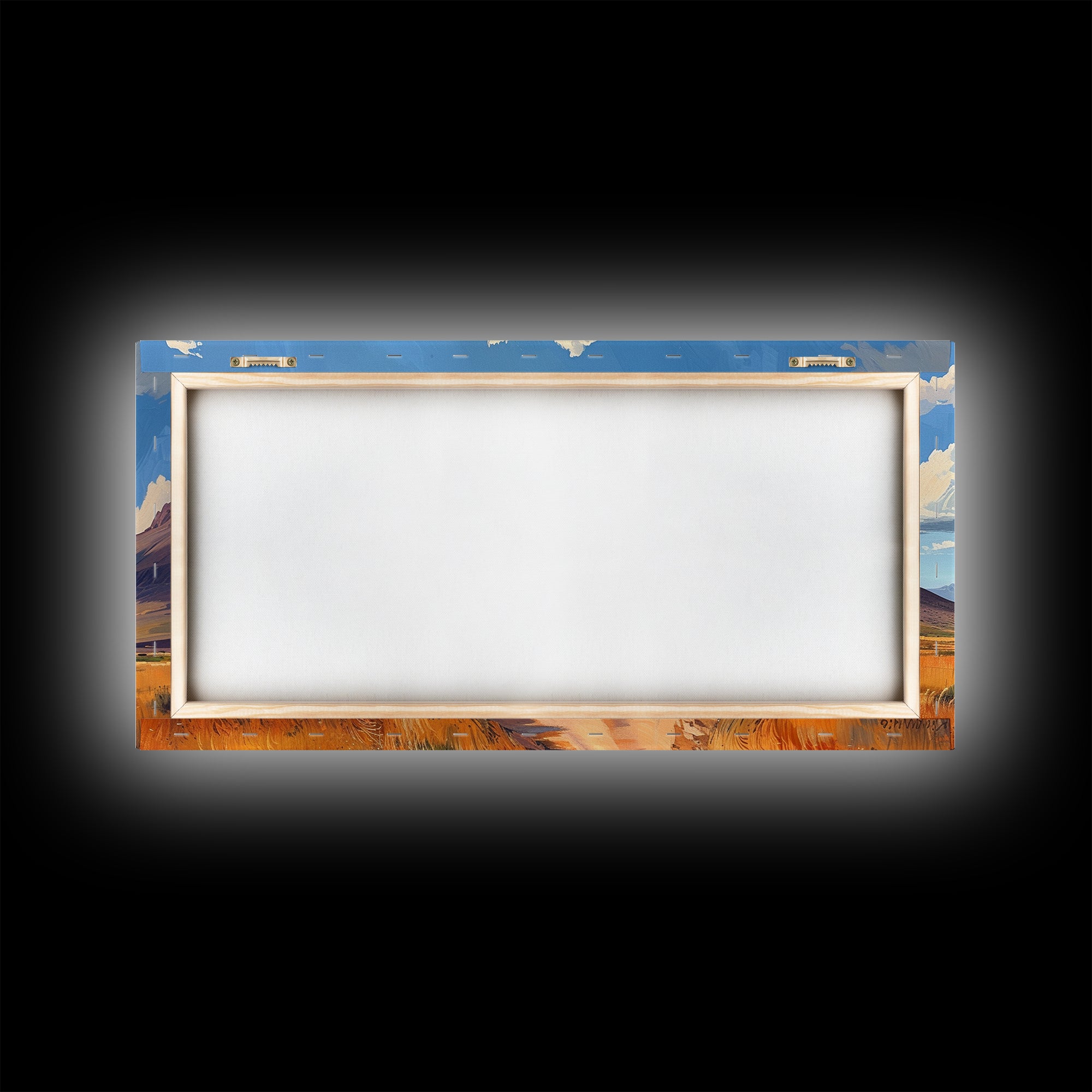 Desert Dirt Roads Framed Canvas Wall Art, Beautiful Arizona Day, Desaturated Wall Art, Rustic Farmhouse Decor, Southwestern Pueblo Art