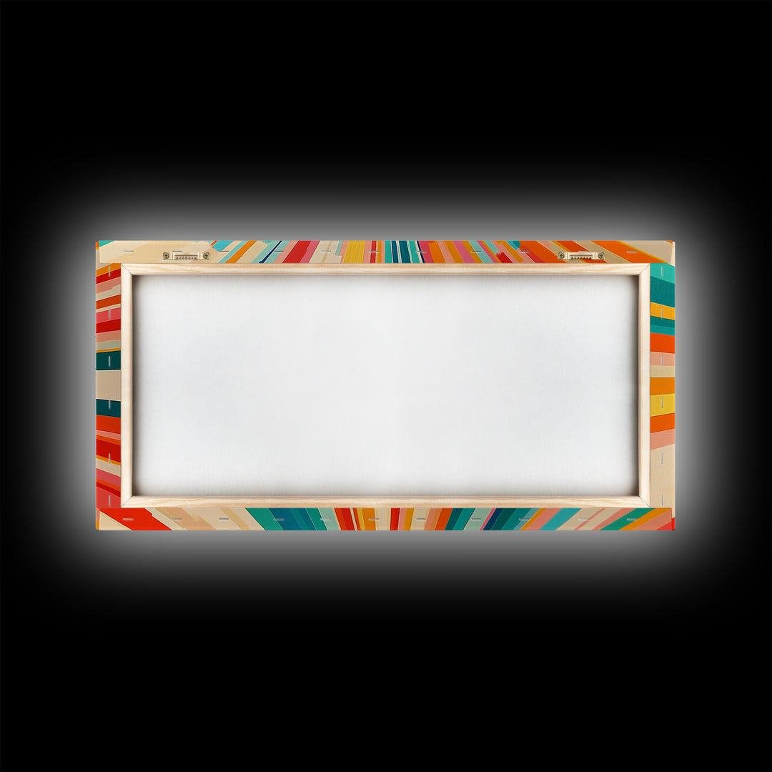 Beautiful Art Deco Sun Burst Wall Art Canvas Print, Unique Wall Decor, ready to hang framed wall art, living room decor