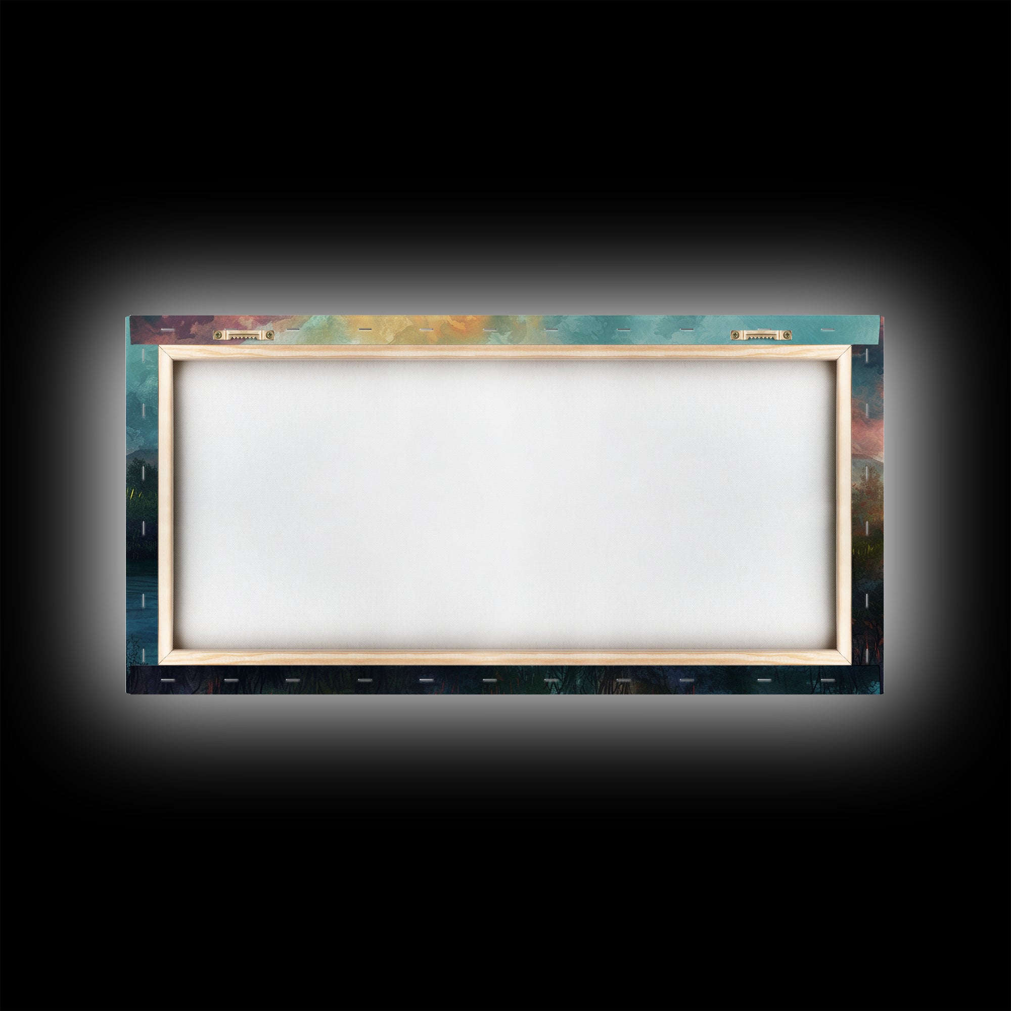 Christian Wall Art Landscape Painting Canvas Print, Beautiful Cross and Sunset, Christianity Home Decor