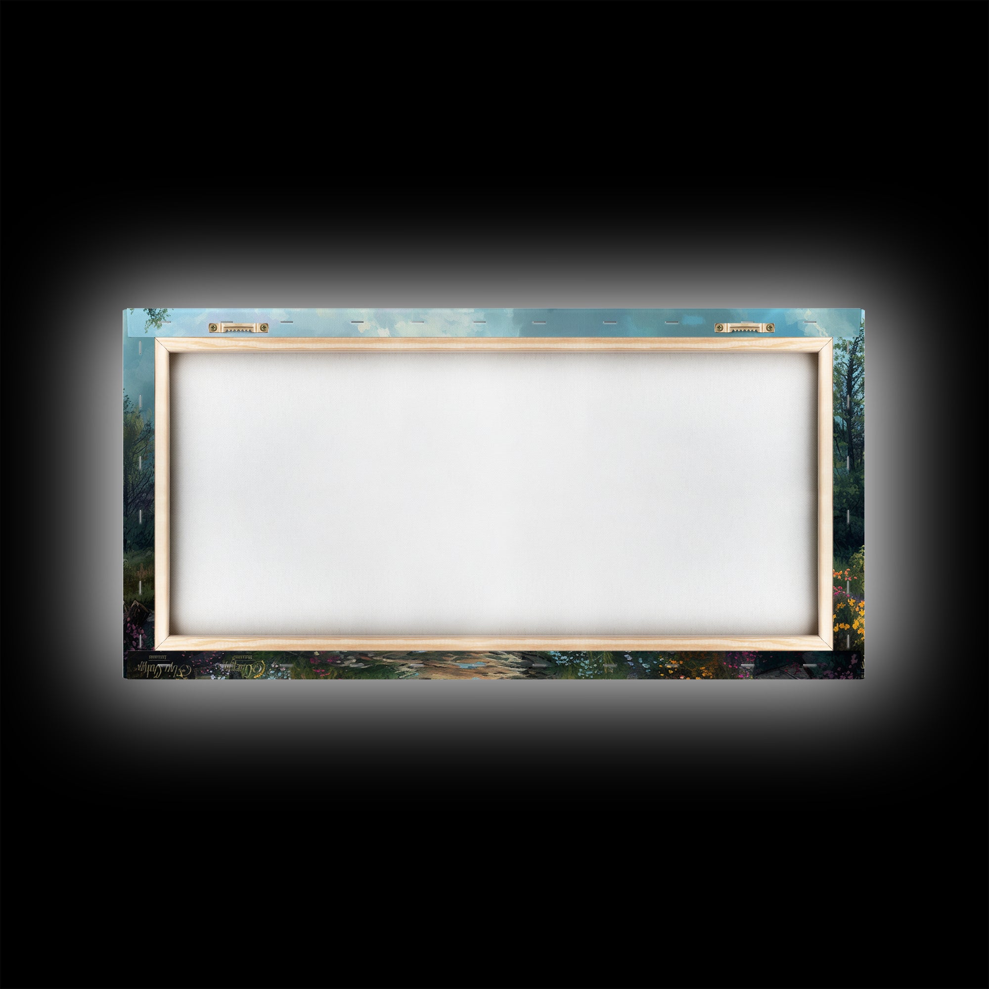 Cross In The Mountains Framed Canvas Print, Christian Faith Wall Art, Beautiful Landscape Painting