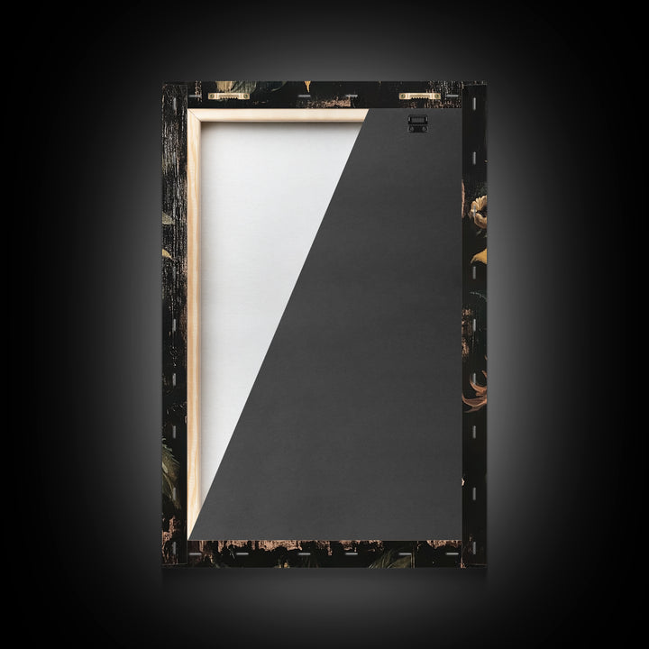 Cyclops Sunflower Framed Canvas Print - Spooky Home Decor - Halloween Wall Art - Dark Academia Macabre Wall Art Goth Botanical Art