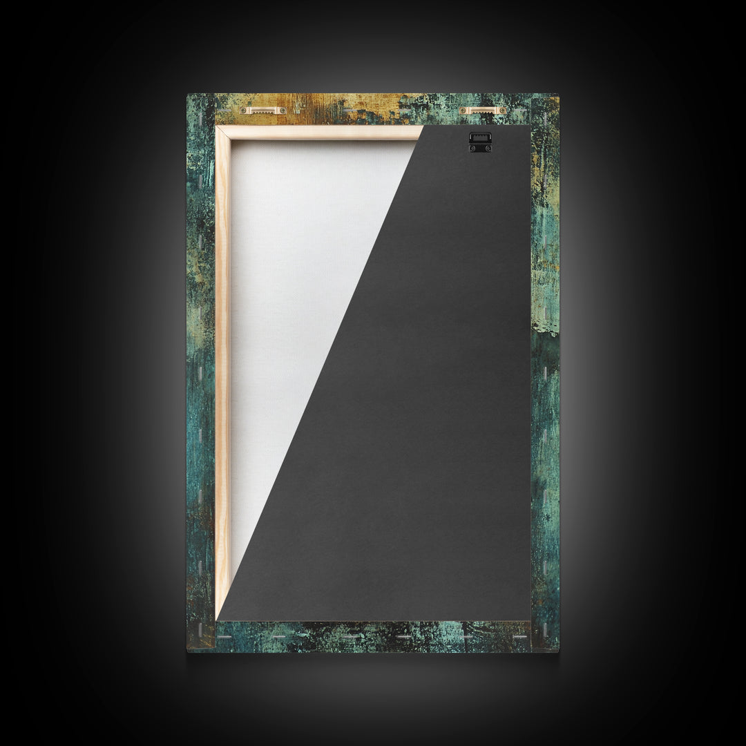 Canoe on the Lake Framed Canvas Print, Nautical Decor, Lakehouse Art, Abstract Lakehouse Painting, Lake Decor