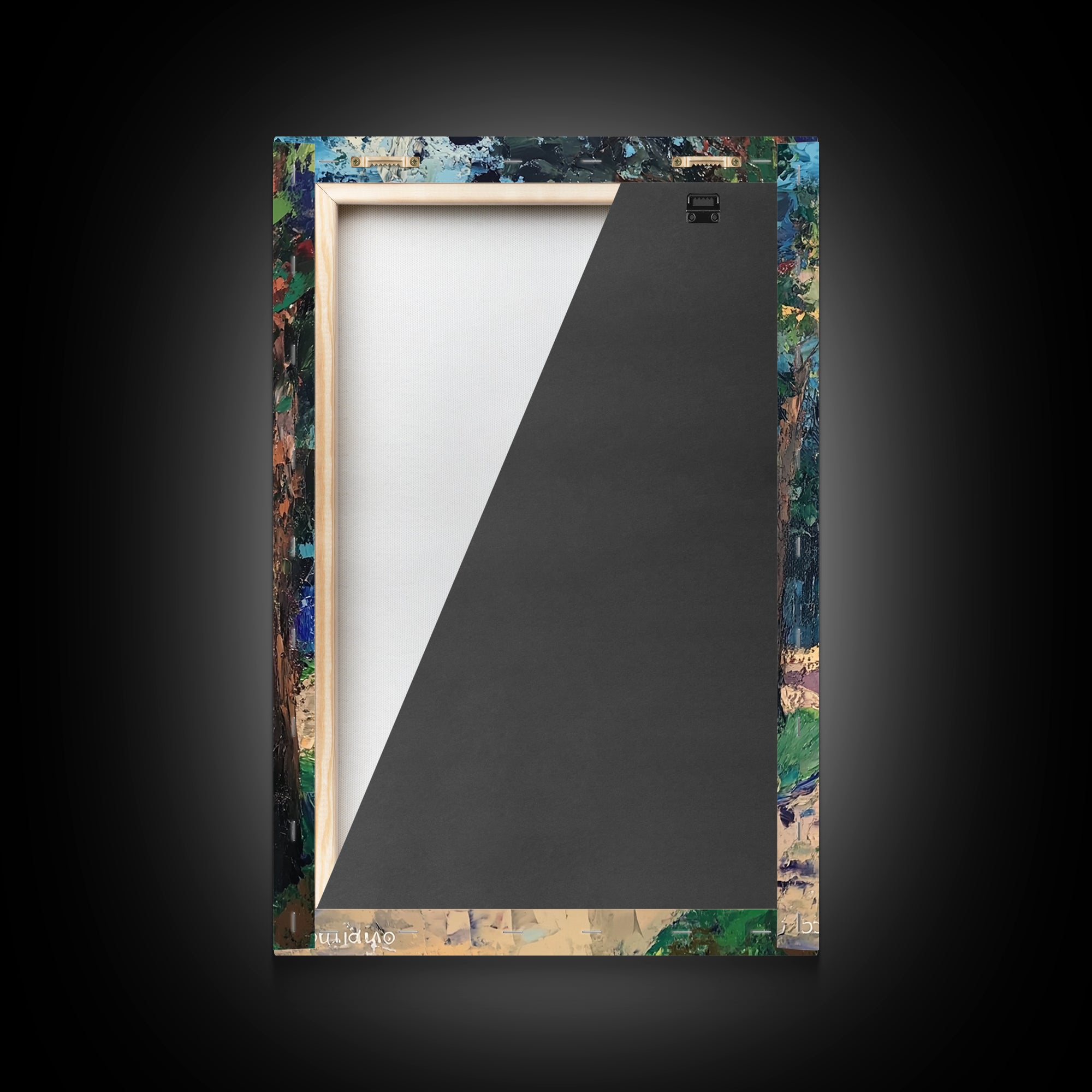 Carrousel Wall Art Framed Canvas Print, Oil Painting Carrousel, Circus Decor, Nursery Decor, Kid's Room Wall Art