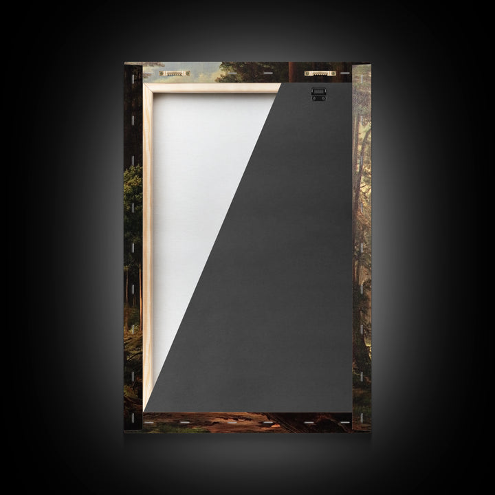 Ancient California Redwoods Framed Canvas Print, Fantasy Painting, Fantasy Wall Art, Beautiful California Wall Art