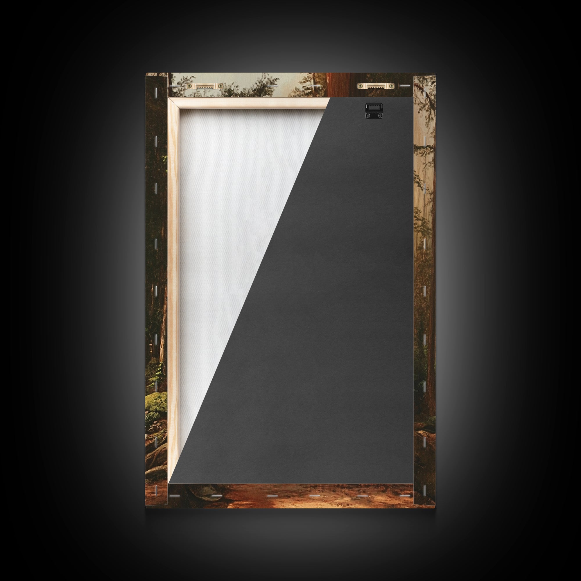 California Wall Art Framed Canvas Print, Redwood Trees, Fantasy Decor