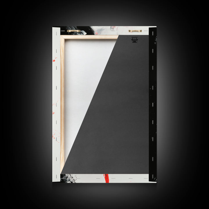 Abstract Red Rose Painting Canvas Print, Vintage Inspired Flower Print, Vintage French Country Art, Duality Art, Statement Piece, Center Piece Art