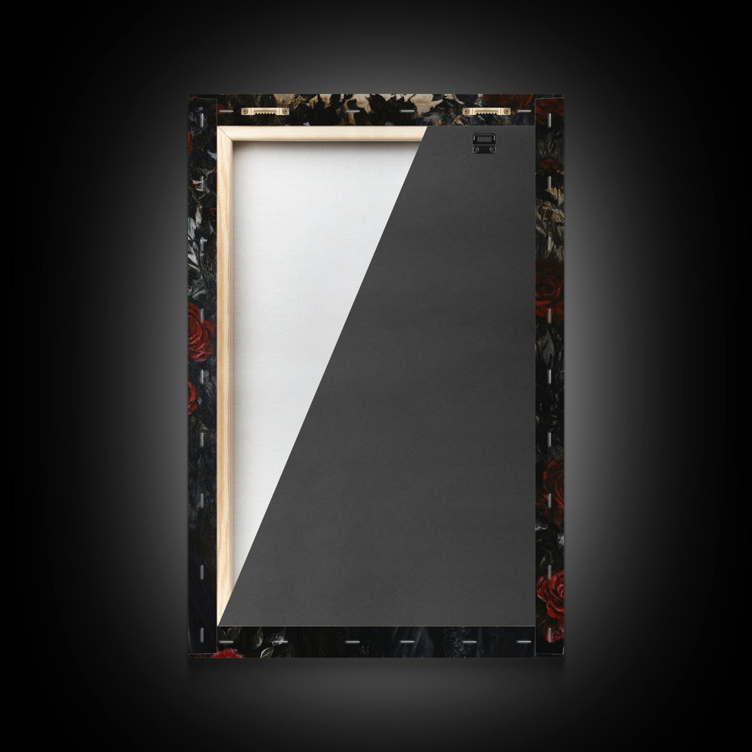 Dark Romance Painting Print, Victorian Gothic Wall Art, Halloween Decor, Gift Idea For Goth Couples, Goth Decor, Goth Wall Art, Dark Academia