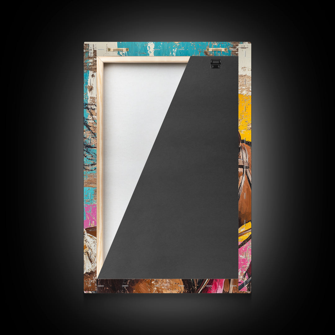 Black Cowgirl Painting Print, Rustic Modern Farmhouse, Afrocentric Wall Art, Southwestern Home Decor