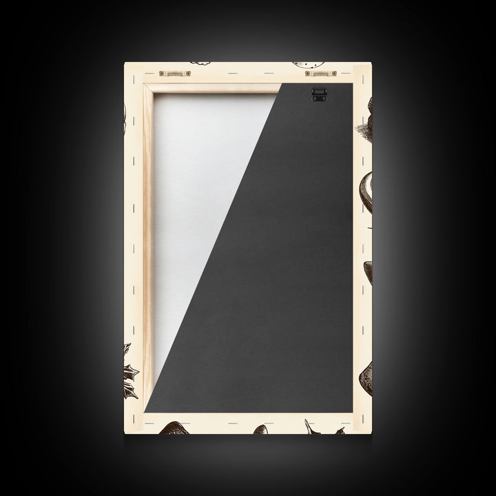 Cute Christmas Cookies Canvas Print - Framed Canvas - Minimalist Christmas Art - Boho Christmas Art - Rustic Christmas Art