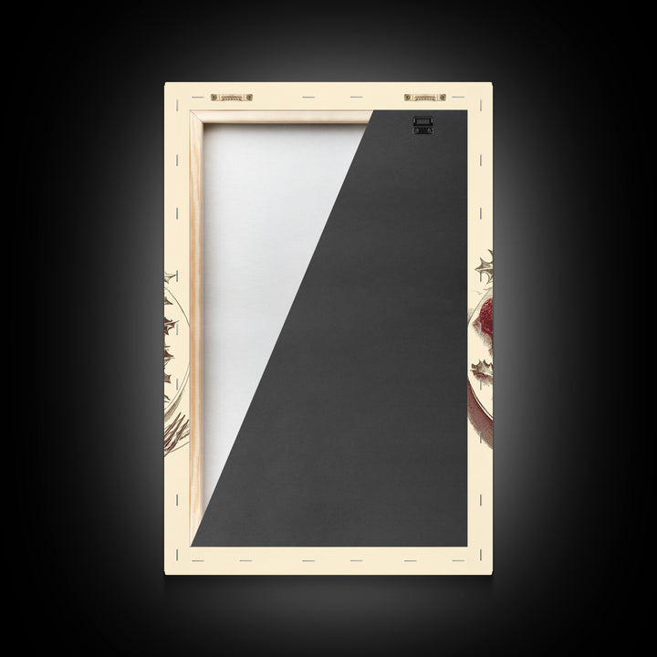 Christmas Turkey Canvas Print - Framed Canvas - Minimalist Christmas Art - Boho Christmas Art - Rustic Christmas Art