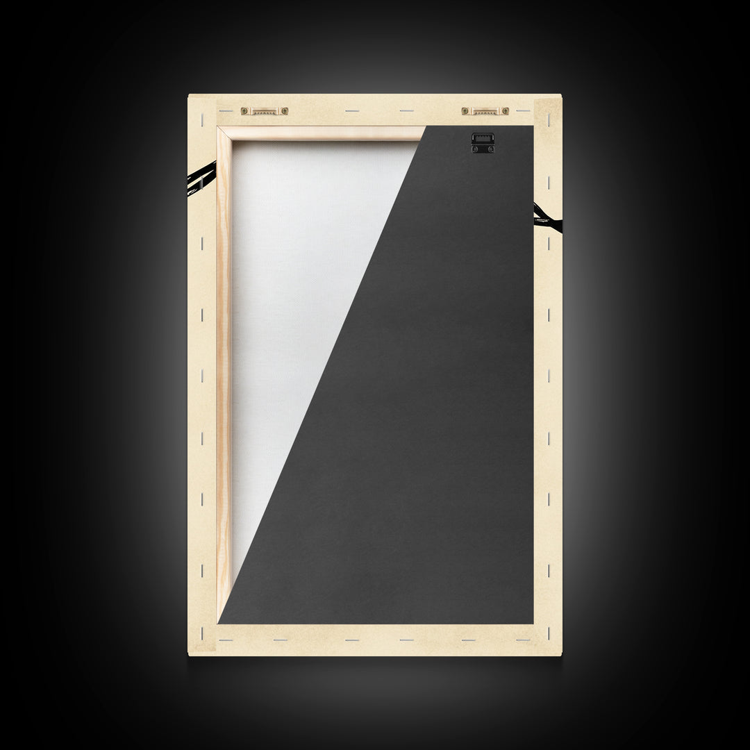 Black and White Sketch of Christmas Lights Canvas Print - Framed Canvas - Minimalist Christmas Art - Boho Christmas Art - Rustic Christmas Art